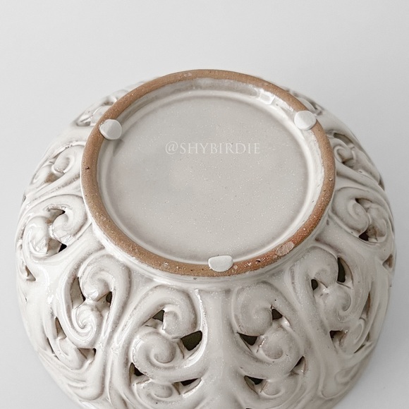 NEW Ceramic Fleur De Lis Bowl - Picture 5 of 6